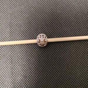 Pandora Fleur de Lis openwork charm with CZ accents
